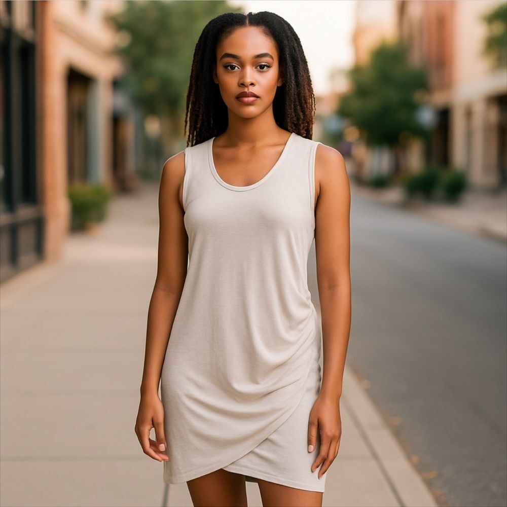 Wasabi + Mint Sleeveless Ruched Tank Dress sz Medium